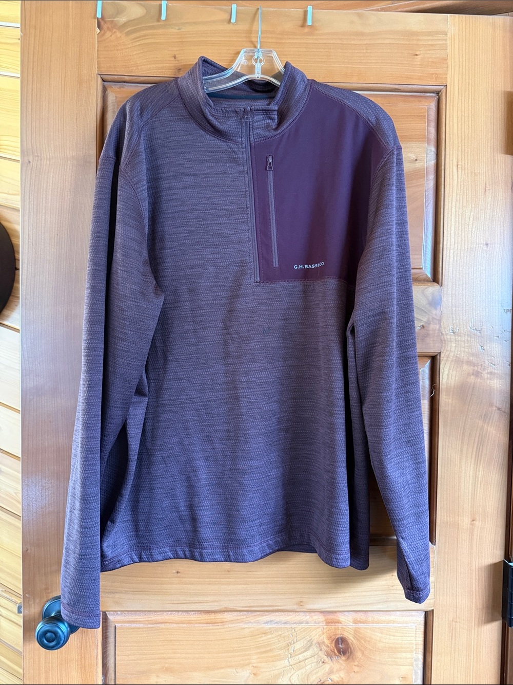 G.H. Bass & Co. Men's Maroon Half-Zip Pullover